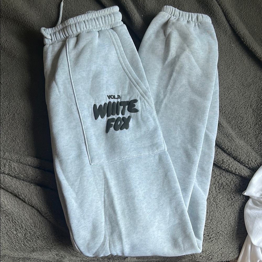 White Fox Boutique Gray Track Pants